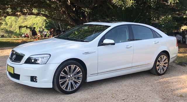 white-caprice-640x350px Holden Caprice v8 white Byron Bay Luxury Transfers