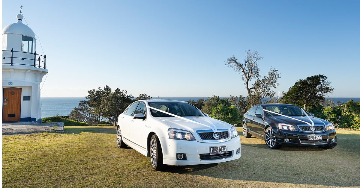 Wedding cars at Ballina Lighthouse
